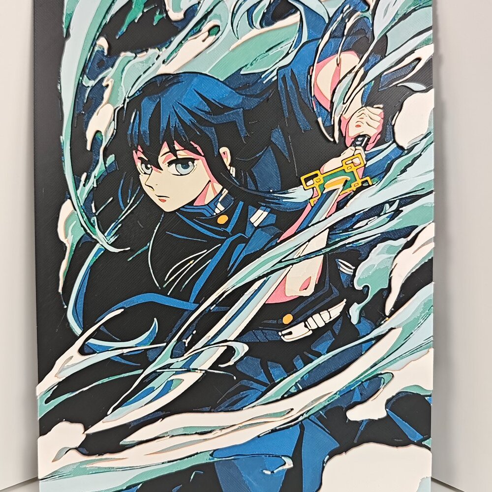 Demon Slayer Mist Hashira Hueforge 3D Print Art